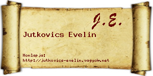 Jutkovics Evelin névjegykártya